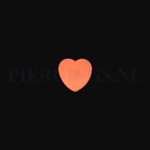 Tongpiercing tickler hart oranje
