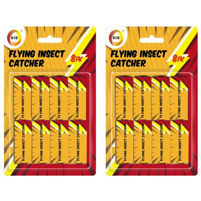 DID Insecten/vliegen vang plakstrips - 16x stuks - kleefstrips