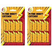 DID Insecten/vliegen vang plakstrips - 16x stuks - kleefstrips
