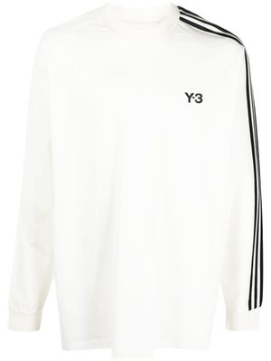 Y-3 t-shirt en coton à manches longues - Blanc