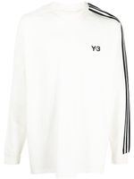 Y-3 t-shirt en coton à manches longues - Blanc