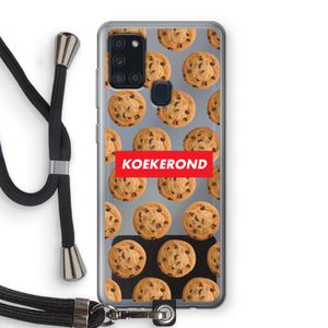 Koekerond: Samsung Galaxy A21s Transparant Hoesje met koord