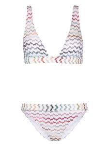 Missoni bikini à motif zig-zag - Blanc