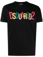 DSQUARED2 t-shirt en coton à logo imprimé - Noir