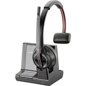 HP Poly Savi 8210-M On Ear headset Telefoon DECT, Bluetooth Stereo Zwart Noise Cancelling Headset, Volumeregeling, Microfoon uitschakelbaar (mute), Incl.