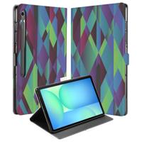 Book Case Hoesje met Standaard Abstract Green Blue Samsung Galaxy Tab S10 FE Plus Book Case Hoesje met Standaard Abstract Green Blue Samsung Galaxy Tab S10 FE Plus