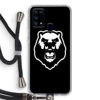 Angry Bear (black): Samsung Galaxy M31 Transparant Hoesje met koord