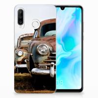 Huawei P30 Lite | Siliconen hoesje | met foto Vintage Auto