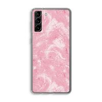 Abstract Painting Pink: Samsung Galaxy S21 Plus Transparant Hoesje
