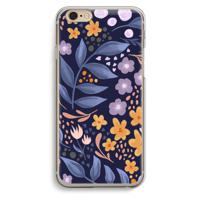 Flowers with blue leaves: iPhone 6 / 6S Transparant Hoesje