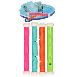 Duikspeelgoed Watersticks - 4x-delig - gekleurd - kunststof