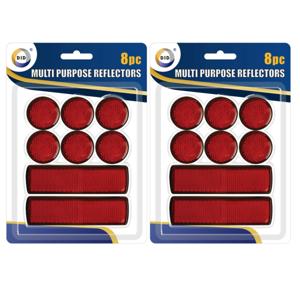 DID Reflectoren - 24x - rood - kunststof - zelfklevend fietsreflector