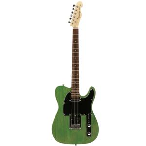 Fazley Outlaw Series Coyote Basic SS Green elektrische gitaar met gigbag