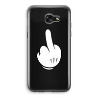 Middle finger black: Samsung Galaxy A5 (2017) Transparant Hoesje