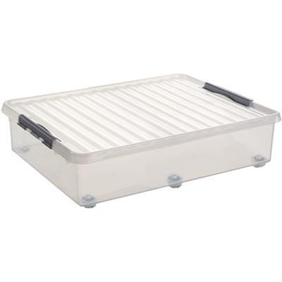 Sunware opslagbox - met deksel - kunststof - 60 liter - 80 x 50 x 20 cm - opslagdoos