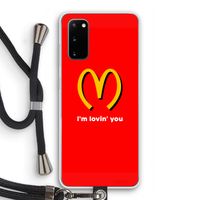 I'm lovin' you: Samsung Galaxy S20 Transparant Hoesje met koord
