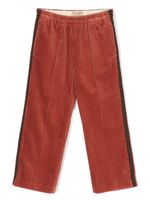 Gucci Kids pantalon en velours côtelé à coupe droite - Rouge