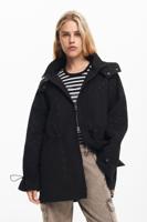 Waterdichte parka met capuchon - BLACK - L