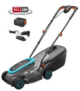 Gardena PowerMax 32/18V P4A grasmaaier Duwgrasmaaier Batterij/Accu Blauw, Grijs