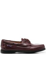 Sebago chaussures bateau en cuir à lacets - Rouge