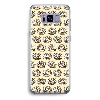 Slapende poes: Samsung Galaxy S8 Transparant Hoesje
