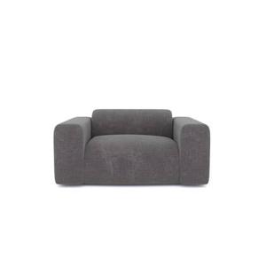 Fluwelen fauteuil met grijs patroon