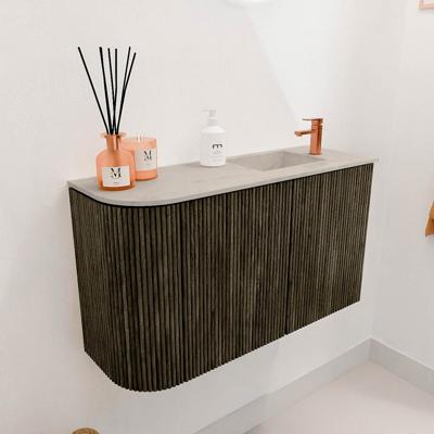 Toiletmeubel Mondiaz Joya Dlux | 71.6 cm | Meubelkleur Shadow | Faye wastafel Opalo Wasbak Rechts | 1 kraangat