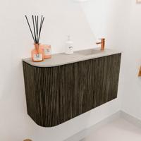 Toiletmeubel Mondiaz Joya Dlux | 71.6 cm | Meubelkleur Shadow | Faye wastafel Opalo Wasbak Rechts | 1 kraangat