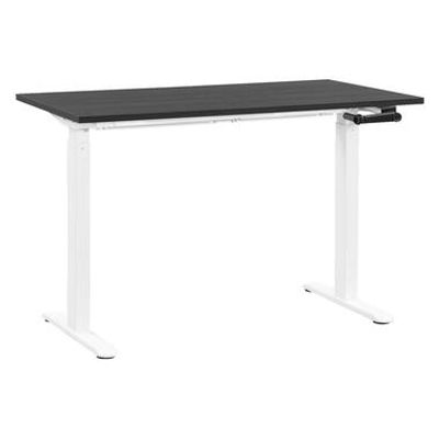 Bureau Homeworx zit/sta handmatig verstelbaar - zwart/wit - 75/118x120x70 cm - Leen Bakker