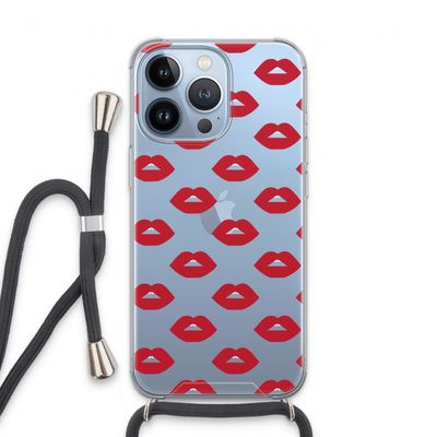 Lips: iPhone 13 Pro Transparant Hoesje met koord