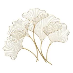 Mauro Ferretti Glam Leaf 3D decoratief paneel in goud metaal