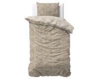 Sleeptime Flanel Washed Cotton Taupe 140 x 200/220 cm
