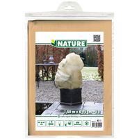 Plantenhoes met trekkoord - 2x stuks - H150 x D75 cm - beige - anti-vorst planten beschermhoes - thumbnail