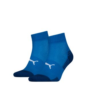 Puma Sport Cushioned Quartersokken Light 2-pack Blauw-43/46