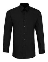 Premier Workwear PW204 Men`S Long Sleeve Fitted Poplin Shirt - thumbnail