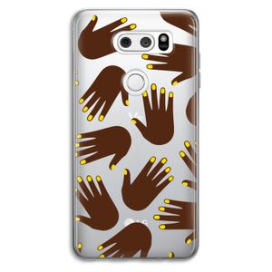 Hands dark: LG V30 Transparant Hoesje