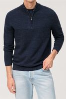 OLYMP Casual Modern Fit Coltrui marine, Effen - thumbnail