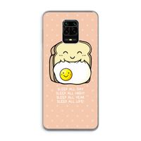 Sleep All Day: Xiaomi Redmi Note 9 Pro Transparant Hoesje Sleep All Day: Xiaomi Redmi Note 9 Pro Transparant Hoesje