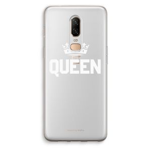 Queen zwart: OnePlus 6 Transparant Hoesje