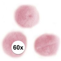 60x knutsel pompons 15 mm roze - thumbnail