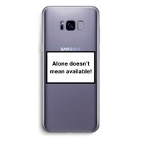Alone: Samsung Galaxy S8 Plus Transparant Hoesje - thumbnail