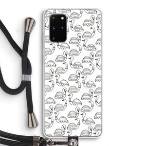 Zwanen: Samsung Galaxy S20 Plus Transparant Hoesje met koord