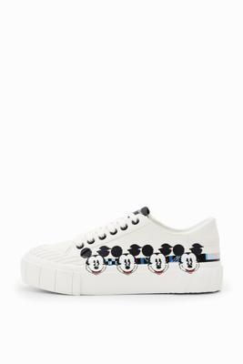 Sneakers met plateauzool en Mickey Mouse - WHITE - 41