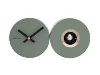 Wall clock Duo Cuckoo matt jungle green