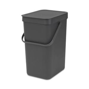 Brabantia Sort & Go afvalemmer 12 liter - Dark Grey