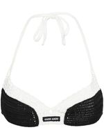 Miu Miu brassière en crochet à bonnets triangulaires - Noir Miu Miu brassière en crochet à bonnets triangulaires - Noir