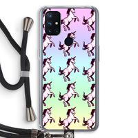 Musketon Unicorn: OnePlus Nord N10 5G Transparant Hoesje met koord