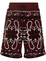 AMIRI short de sport à motif cachemire - Rouge