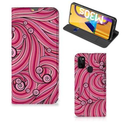 Samsung Galaxy M30s | M21 | Bookcase | Swirl Pink