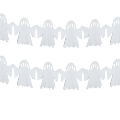 Set van 2x stuks halloween/Horror thema spoken/geesten slinger 4 meter van papier